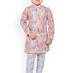 BAESD Boys Ethnic Motifs Printed Regular Kurta with Pyjamas-15