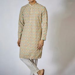 RNG Safawala Embroidered Regular Thread Work Pure Cotton Straight Kurta with Trousers-picture-51