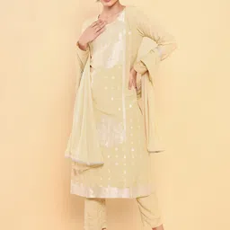 Soch Women Yellow Ethnic Motifs Kurta with Pyjamas & Dupatta-24