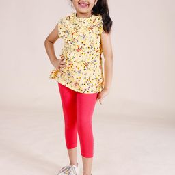 KiddoPanti Girls Printed Top With Capris-image-17
