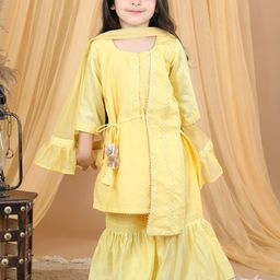Sangria Girls Embroidered  Kurta Sets-picture-38