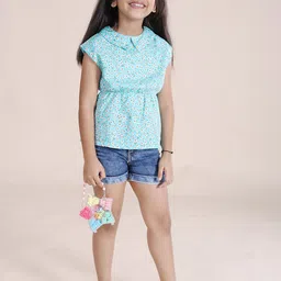 KiddoPanti Girls Printed Top With Shorts-image-47