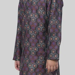 ahhaaaa Boys Geometric Printed Regular Kurta with Pyjama image 4