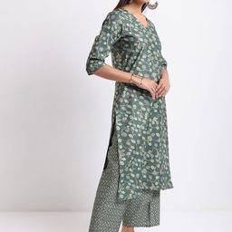 KETCH Ethnic Motifs Printed Kurta with Trousers & Dupatta image 2