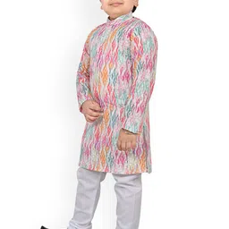 BAESD Boys Ethnic Motifs Printed Regular Kurta with Pyjamas image 2