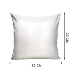 TIED RIBBONS Red & White Quirky Printed Satin Square Cushion Covers With Filler Combo image 5
