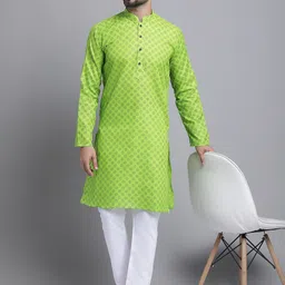 Armaan Ethnic Men Printed Regular Kurta with Pyjamas image 2
