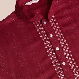 SHUBHVASTRA Men Regular Mirror Work Kurti with Pyjamas & With Dupatta image 2