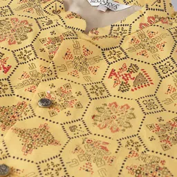 SOJANYA PLUS Embroidered Pure Cotton Kurta With Pyjamas & With Printed Nehru Jacket image 2