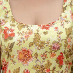Rangeelo Floral Printed Regular Pure Cotton Kurta with Trousers & With Dupatta image 2