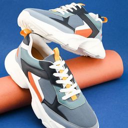 HRX by Hrithik Roshan Men Navy Blue Colourblocked Round Toe Lightweight Sneakers-image-44