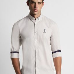 Peter England Casuals Slim Fit Striped Pure Cotton Casual Shirt-image-53
