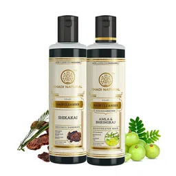 Khadi Natural Shikakai + Amla & Bhringraj Hair Shampoo Combo - 420ml-54