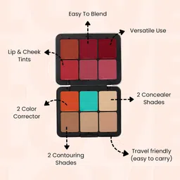 MARS Cover Rangers Creamy & Color Corrector & Contour Palette Concealer - Shade 04 image 4