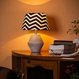 Pinecraft INTERNATIONAL White Atury Table Lamp with Shade-36