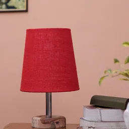 Pinecraft INTERNATIONAL Brown & Red Edra Table Lamp With Shade-37