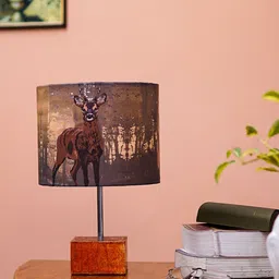 Pinecraft INTERNATIONAL Brown Ema Table Lamp with Deer Shade-19