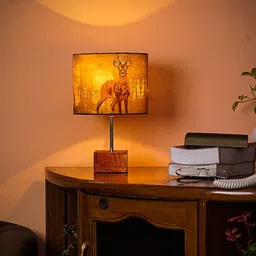 Pinecraft INTERNATIONAL Brown Ema Table Lamp with Deer Shade image 4