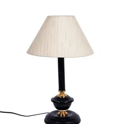 Devansh Off White & Blue Bedside Standard Table Lamp with Shade image 5
