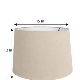 Grated Ginger Beige Solid Handcrafted Table Lamp Shade image 5