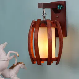 MFD HOME FURNISHING Brown & White Quirky Wall Lamp-20