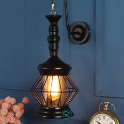 MFD HOME FURNISHING Black Quirky Wall Lamp-image-56