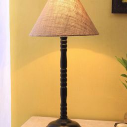 Devansh Beige Solid Traditional Frustum Table Lamp-33