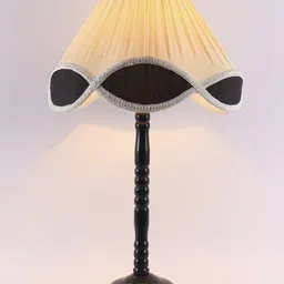 Devansh White & Navy Blue Iron Bedside Table Lamp with Shade image 4