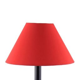 Devansh Red & Black Iron Traditional Bedside Standard Table Lamp with Shade image 4