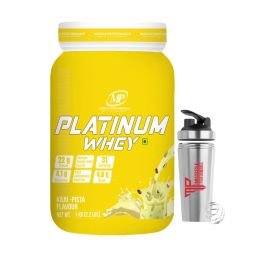 Muscle Performance Platinum Whey,  2.2 lb  Kaju-Pista (Jar) with Steel Shaker -image-21