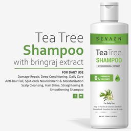 SEVAEN Set of 2 Tea Tree Anti-Dandruff Shampoos with Bhringraj - 250ml each image 3