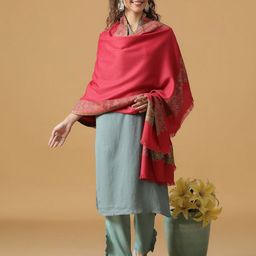 Tiara Women Floral Woven Design Shawl-image-54