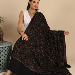 Exotic India Women Floral Embroidered Shawl-image-40