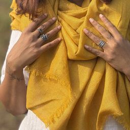 Chidiyaa Sardi Ki Dhoop Honeyed Hearth Pure Wool Zari Shawl-picture-12