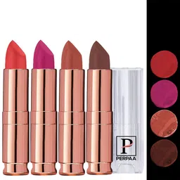 PERPAA 4Pc Antique Velvet Matte Lipstick with Jojoba Oil & Shea Butter- Shades 62-67-71-93-image-81