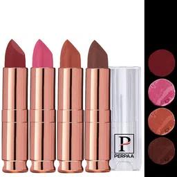 PERPAA 4Pc Antique Velvet Matte Lipstick with Jojoba Oil & Shea Butter- Shades 60,62,67,96-image-96