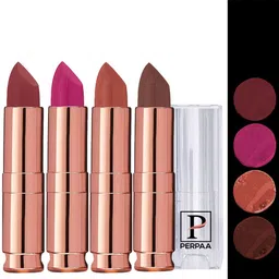 PERPAA Set Of 4 Antique Velvet Matte Lipstick Jojoba Oil & Butter-3.5gm Each-62-67-71-110-image-43