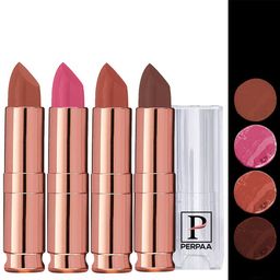 PERPAA 4Pc Antique Velvet Matte Lipstick with Jojoba Oil & Shea Butter-Shades 60-62-67-111-image-85