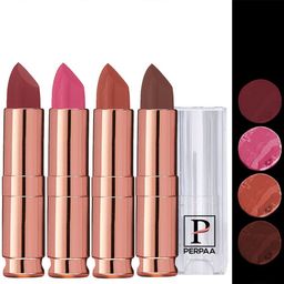 PERPAA Set Of 4 Antique Velvet Lipsticks - 3.5 gm each - 60-62-67-110-image-47