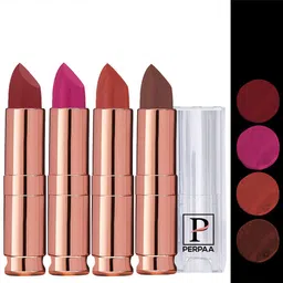 PERPAA 4Pc Antique Velvet Matte Lipstick with Jojoba Oil & Shea Butter- Shades 67-71-73-96-image-79