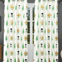 JAIPUR FABRIC Lime Green & White Floral Window-picture-20