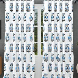 JAIPUR FABRIC Blue & White Floral Window-picture-19