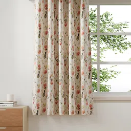 DDecor Peach & Green Floral Room Darkening Window-0