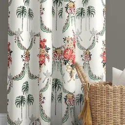 JAIPUR FABRIC White & Green Floral Window-image-94