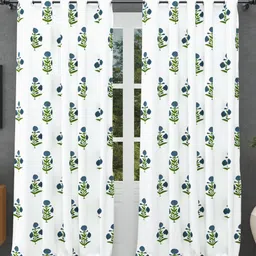 BED-SHEET.COM Blue & White Floral Window-image-62