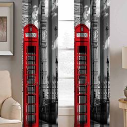 BELLA TRUE Grey & Red Set of 2 Quirky Room Darkening Door-15