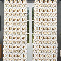 JAIPUR FABRIC Yellow & White Floral Window-image-96