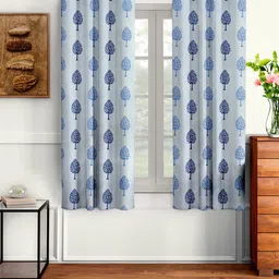 Cortina Blue Set of 2 Floral Window Curtains-picture-17