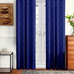 Cortina Blue Set of 2 Ethnic Motifs Long Door Curtain-image-48
