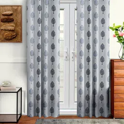 Cortina Set of 2 Floral Printed Door Curtains-image-31